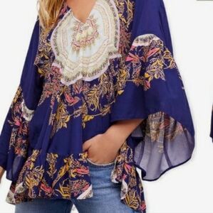 Free People Sunset Dreams boho top.  Gorgeous!  Oversize small.